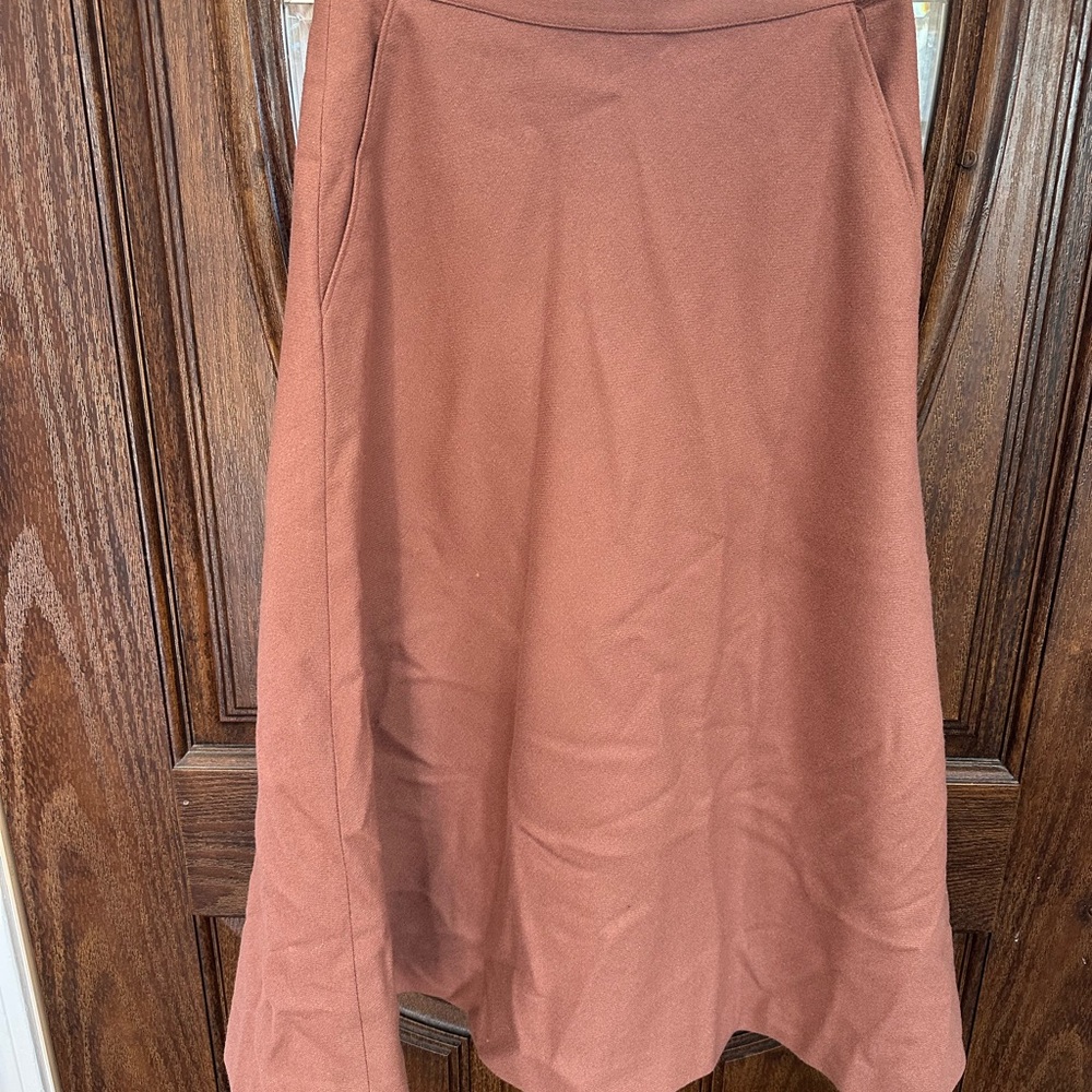 Elegant Brown A-Line Skirt